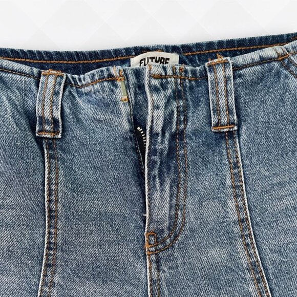 Future Collective Barrel Leg Jeans - Size 0 - Medium Wash - WDM-100036 - Picture 3 of 4